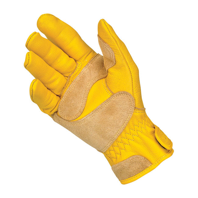 Biltwell Work Gloves Gold - FREE UK Shipping, FREE 365 Day Returns | Moto Central