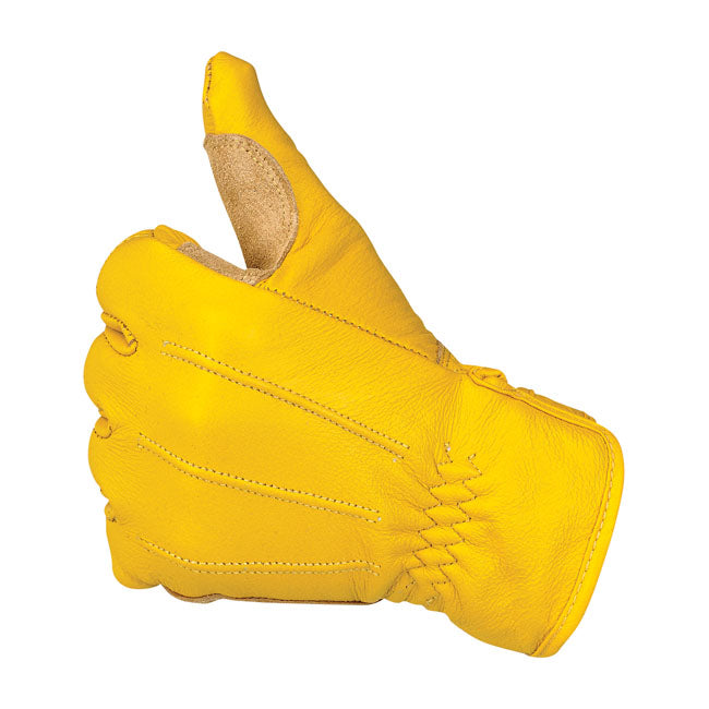 Biltwell Work Gloves Gold - FREE UK Shipping, FREE 365 Day Returns | Moto Central