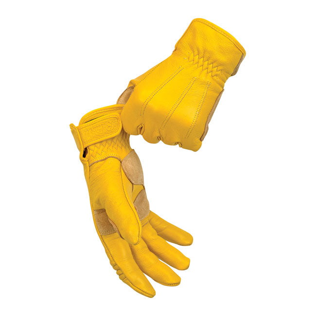 Biltwell Work Gloves Gold - FREE UK Shipping, FREE 365 Day Returns | Moto Central