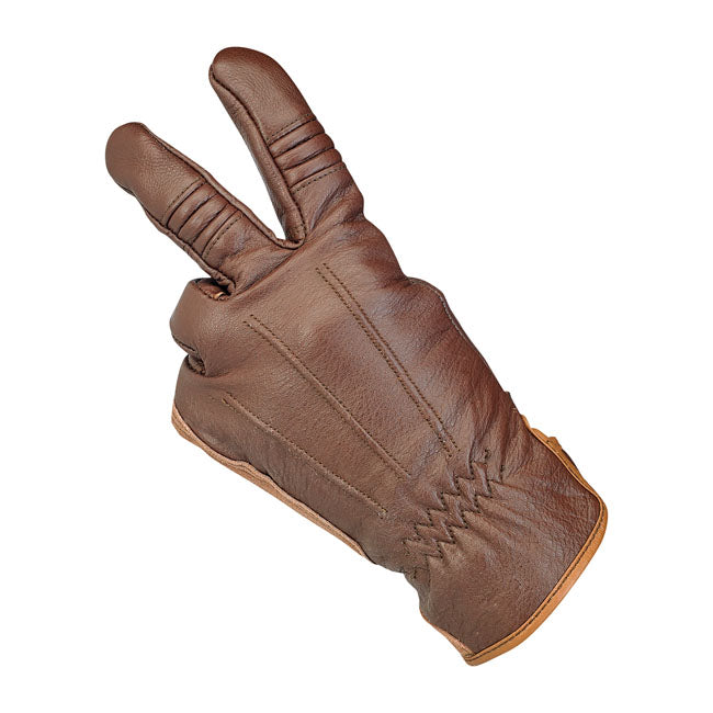 Biltwell Work Gloves Chocolate - FREE UK Shipping, FREE 365 Day Returns | Moto Central