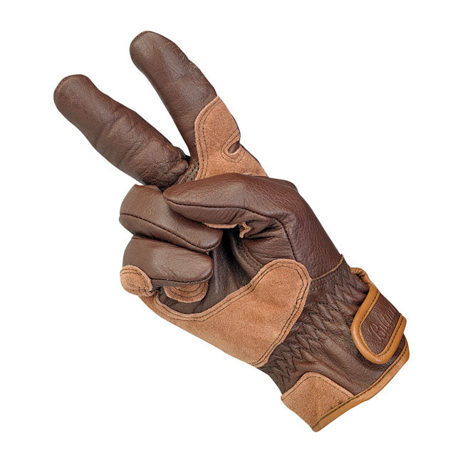 Biltwell Work Gloves Chocolate - FREE UK Shipping, FREE 365 Day Returns | Moto Central