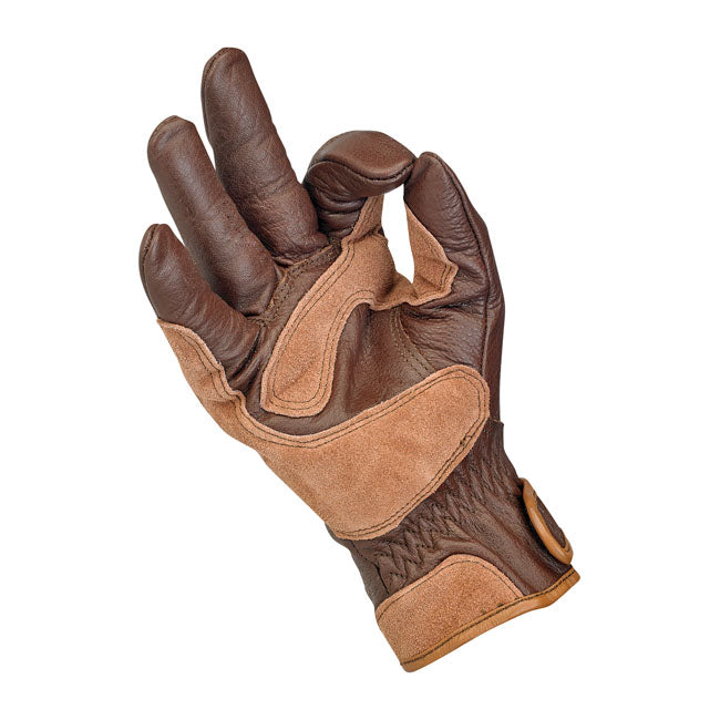 Biltwell Work Gloves Chocolate - FREE UK Shipping, FREE 365 Day Returns | Moto Central