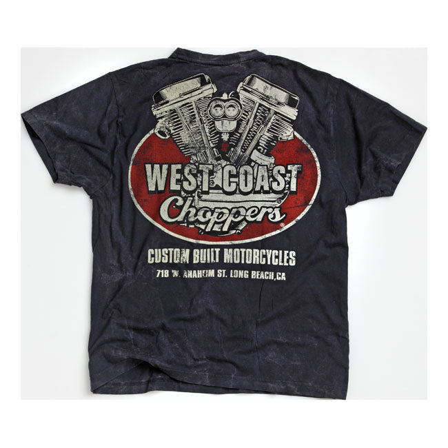 West Coast Choppers Panhead Vintage T-Shirt Navy