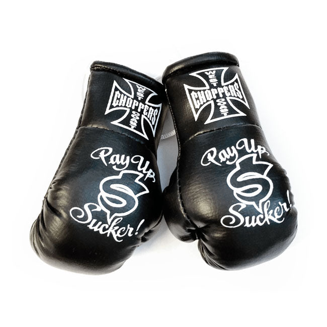 West Coast Choppers Mini Boxing Gloves Pay Up Sucker Black - FREE UK Shipping, FREE 365 Day Returns | Moto Central