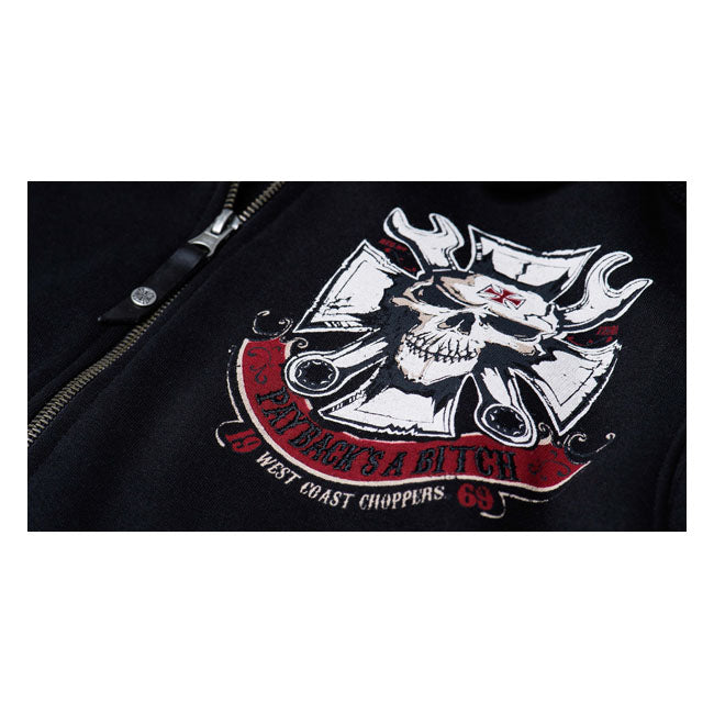 West Coast Choppers Mechanic Zip Hoodie Black - FREE UK Shipping, FREE 365 Day Returns | Moto Central