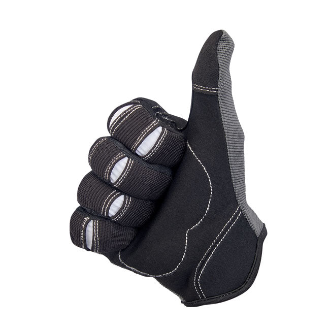 Biltwell Moto Gloves Grey / Black - FREE UK Shipping, FREE 365 Day Returns | Moto Central