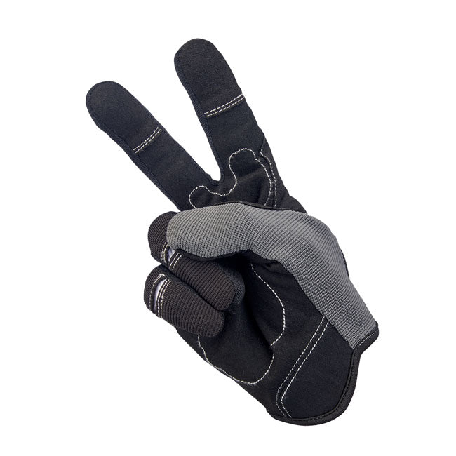 Biltwell Moto Gloves Grey / Black - FREE UK Shipping, FREE 365 Day Returns | Moto Central