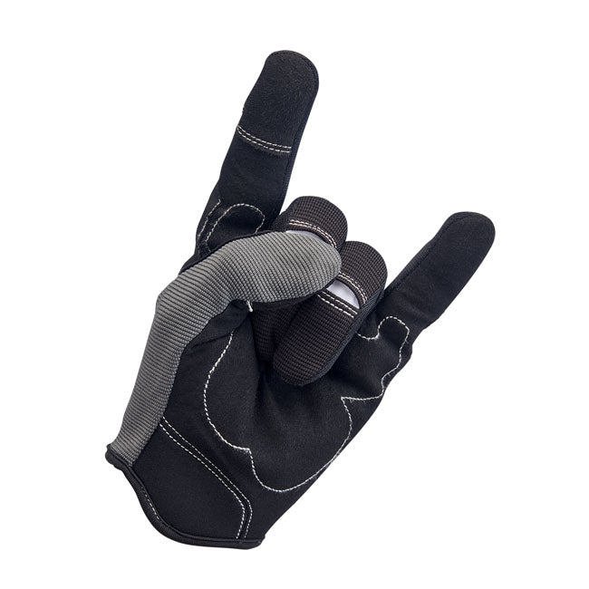 Biltwell Moto Gloves Grey / Black - FREE UK Shipping, FREE 365 Day Returns | Moto Central