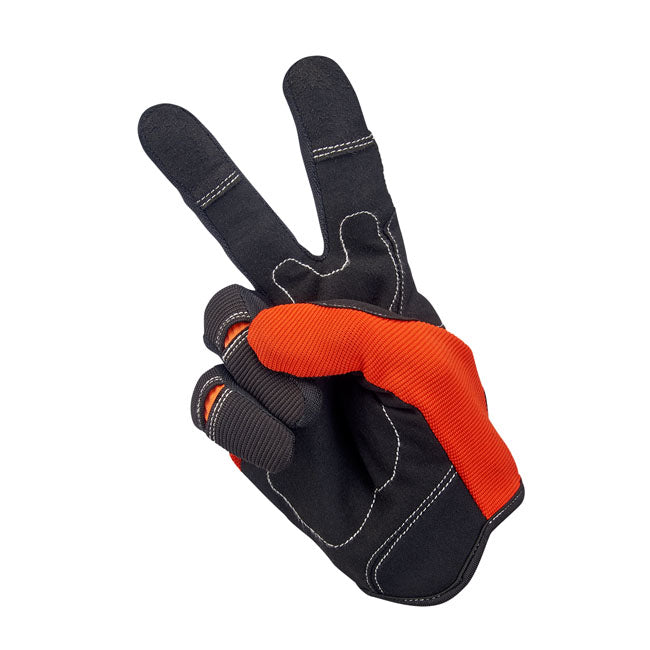 Biltwell Moto Gloves Orange / Black - FREE UK Shipping, FREE 365 Day Returns | Moto Central