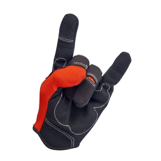 Biltwell Moto Gloves Orange / Black - FREE UK Shipping, FREE 365 Day Returns | Moto Central