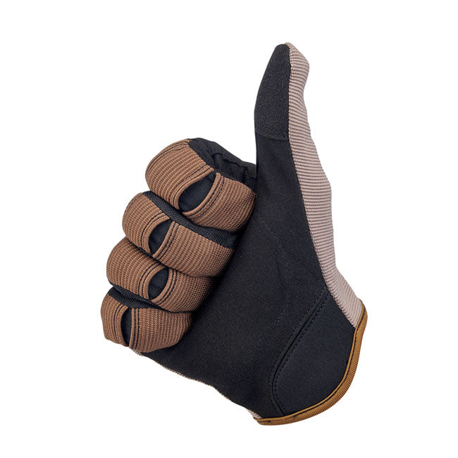 Biltwell Moto Gloves Coyote / Black - FREE UK Shipping, FREE 365 Day Returns | Moto Central