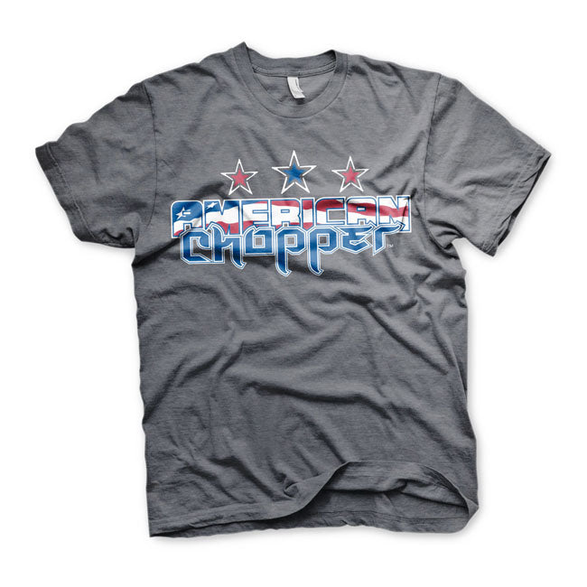 American Chopper Flag Logo T-Shirt Dark Heather