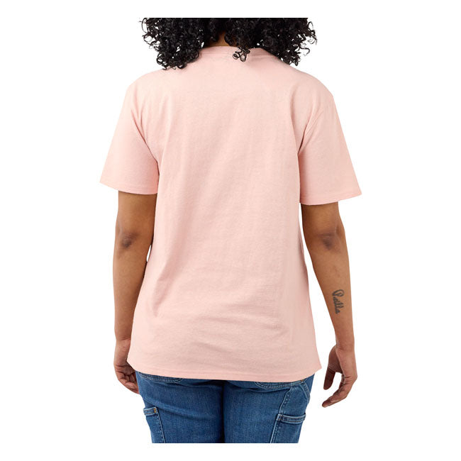 Carhartt Pocket Ladies T-Shirt Ash Rose - FREE UK Shipping, FREE 365 Day Returns | Moto Central