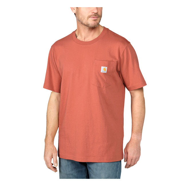 Carhartt Workwear Pocket T-Shirt Terracotta - FREE UK Shipping, FREE 365 Day Returns | Moto Central