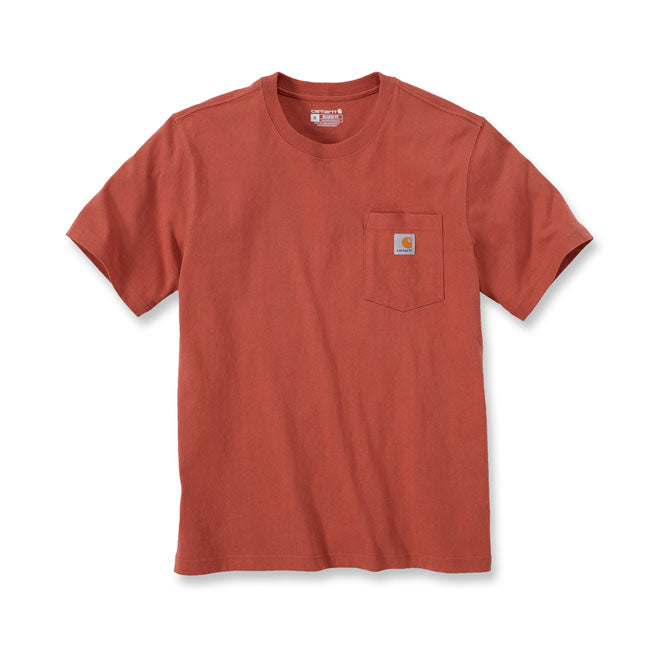 Carhartt Workwear Pocket T-Shirt Terracotta - FREE UK Shipping, FREE 365 Day Returns | Moto Central