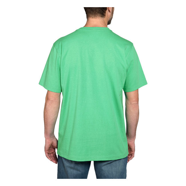 Carhartt Core Logo T-Shirt Malachite - FREE UK Shipping, FREE 365 Day Returns | Moto Central