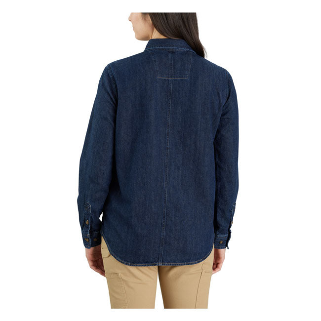 Carhartt Midweight Ladies Denim Shirt - FREE UK Shipping, FREE 365 Day Returns | Moto Central