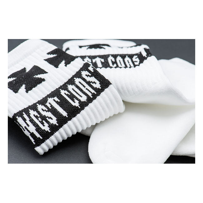 West Coast Choppers Tube Logo Socks Cool White