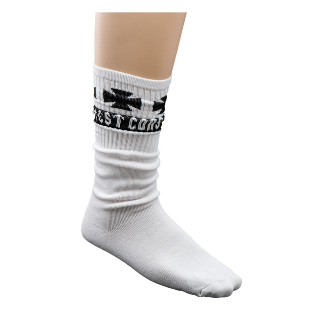 West Coast Choppers Tube Logo Socks Cool White