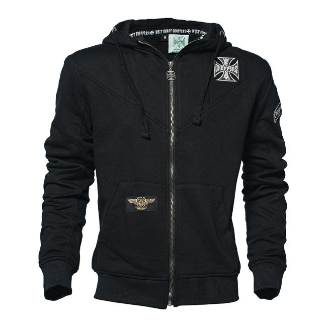 West Coast Choppers OG Classic Panel Zip Hoodie Black