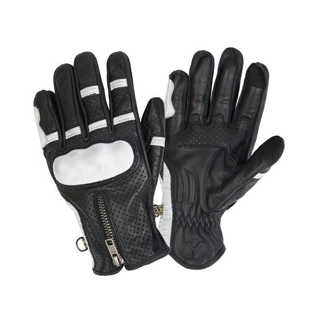 ByCity Amsterdam Gloves Black / White  - FREE UK Shipping, FREE 365 Day Returns | Moto Central