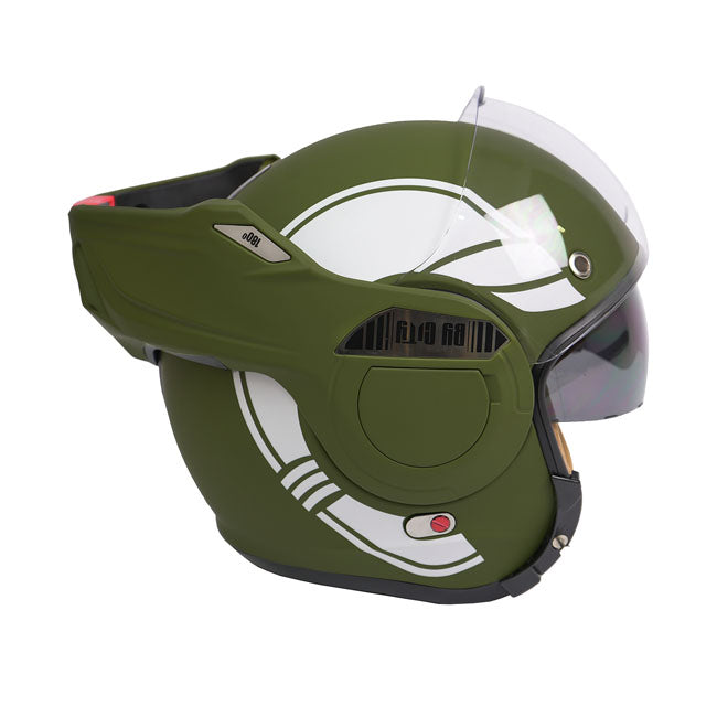 ByCity 180 Tech Convertible Helmet Green - FREE UK Shipping, FREE 365 Day Returns | Moto Central