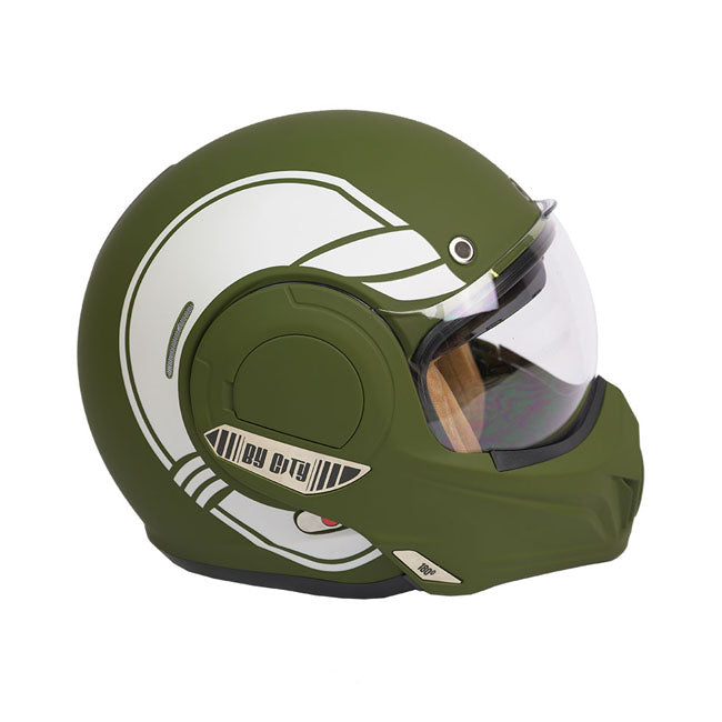 ByCity 180 Tech Convertible Helmet Green - FREE UK Shipping, FREE 365 Day Returns | Moto Central