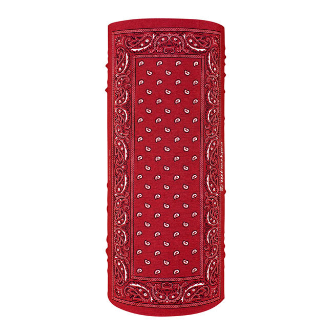 ZAN Headgear Polyester Motley Tube Red Paisley