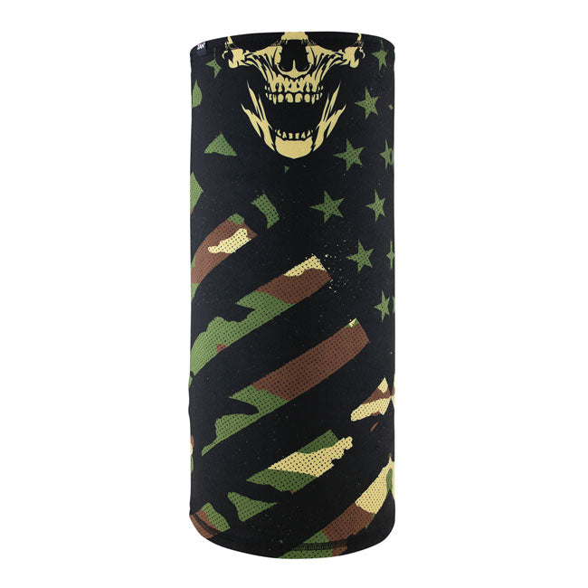 ZAN Headgear Sportflex Motley Tube Patriotic Woodland Camo - FREE UK Shipping, FREE 365 Day Returns | Moto Central