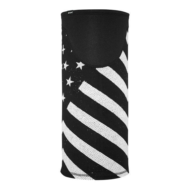 ZAN Headgear Windproof Motley Tube Black & White Flag