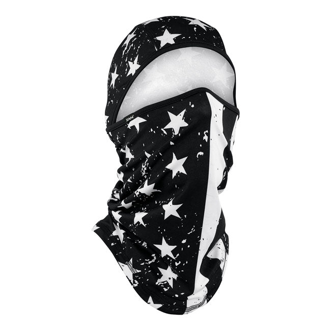 ZAN Headgear Sportflex Balaclava Black & White Flag