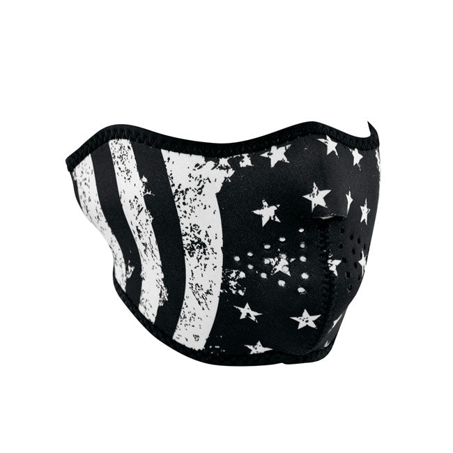 ZAN Headgear Neoprene Half Mask White Flag - FREE UK Shipping, FREE 365 Day Returns | Moto Central