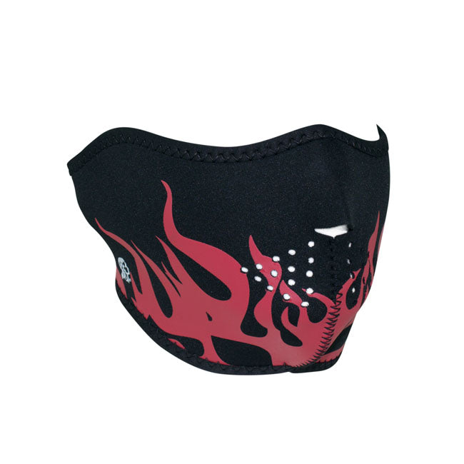 ZAN Headgear Neoprene Half Mask Red Flames