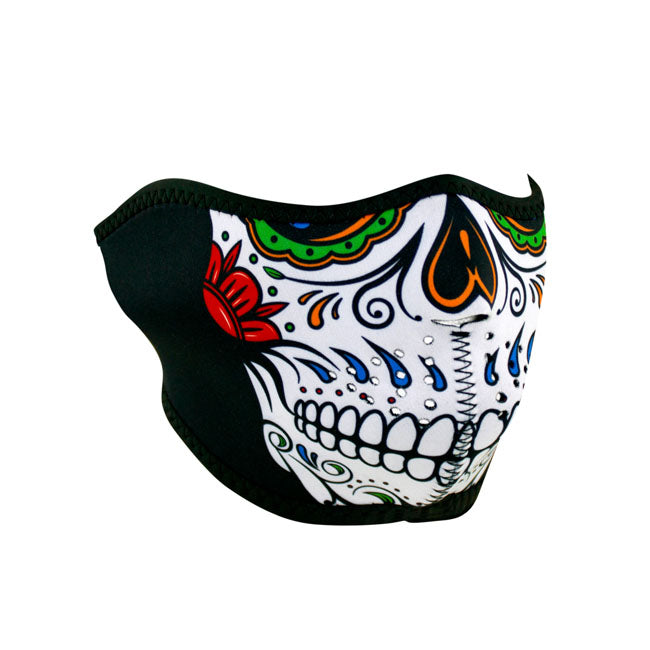 ZAN Headgear Neoprene Half Mask Muerte Skull - FREE UK Shipping, FREE 365 Day Returns | Moto Central