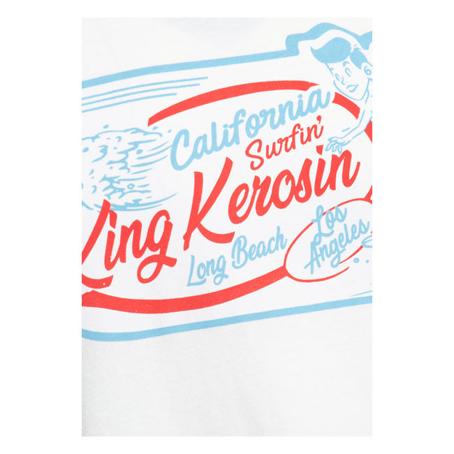 King Kerosin Calsurf T-Shirt Off-White - FREE UK Shipping, FREE 365 Day Returns | Moto Central