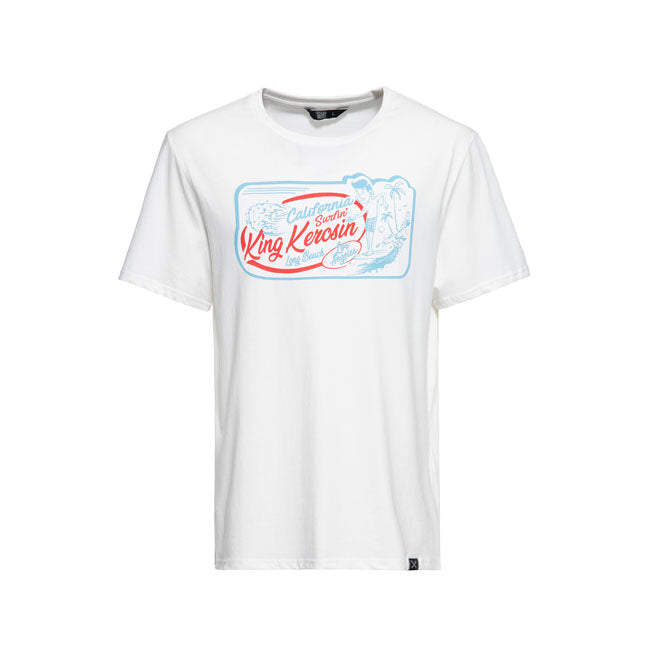 King Kerosin Calsurf T-Shirt Off-White - FREE UK Shipping, FREE 365 Day Returns | Moto Central