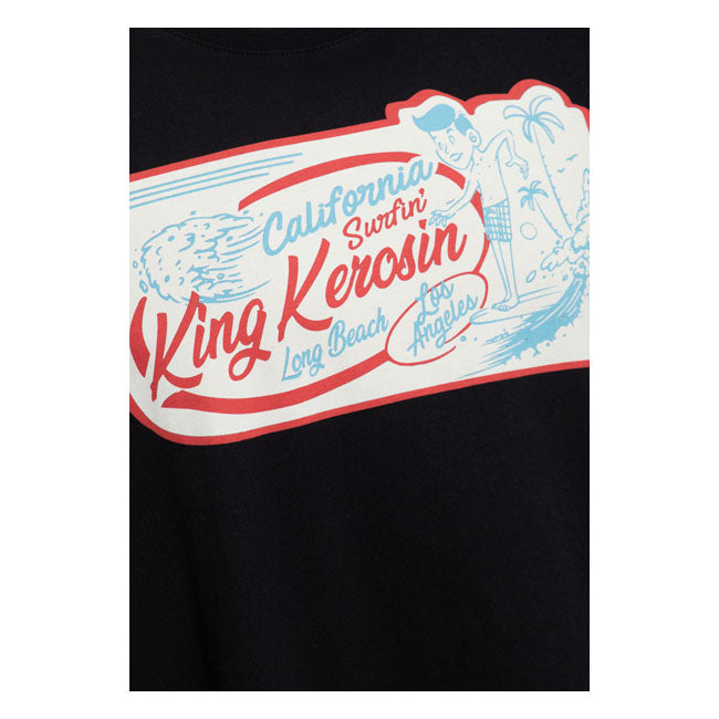 King Kerosin Calsurf T-Shirt Black - FREE UK Shipping, FREE 365 Day Returns | Moto Central