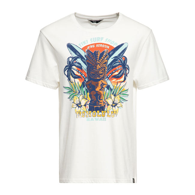 King Kerosin Tiki Surf Shop T-Shirt Off-White