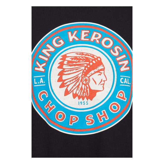 King Kerosin Chop Shop T-Shirt Black - FREE UK Shipping, FREE 365 Day Returns | Moto Central