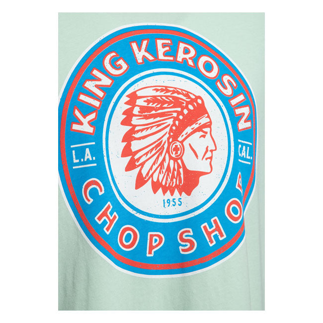 King Kerosin Chop Shop T-Shirt Mint - FREE UK Shipping, FREE 365 Day Returns | Moto Central