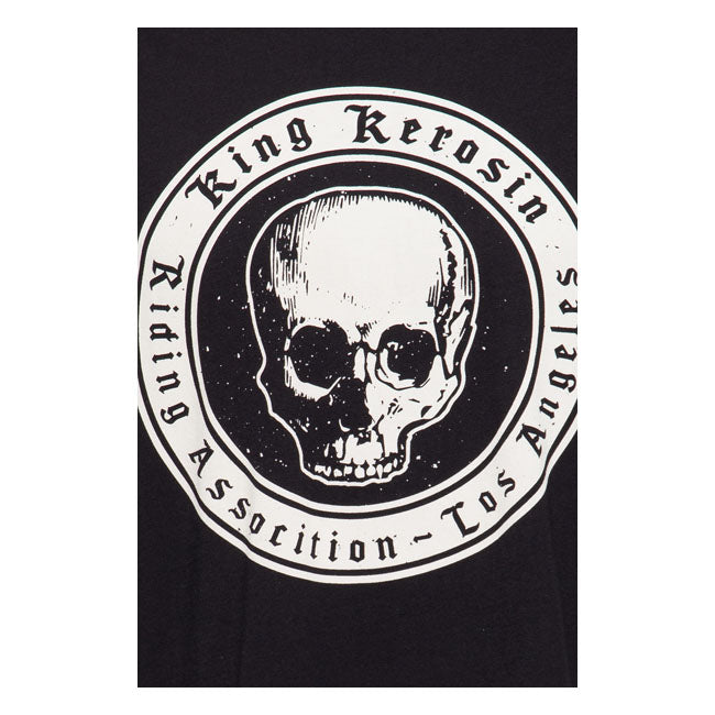 King Kerosin Skull Kerosin T-Shirt Black - FREE UK Shipping, FREE 365 Day Returns | Moto Central