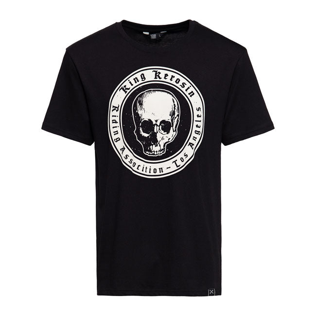 King Kerosin Skull Kerosin T-Shirt Black - FREE UK Shipping, FREE 365 Day Returns | Moto Central