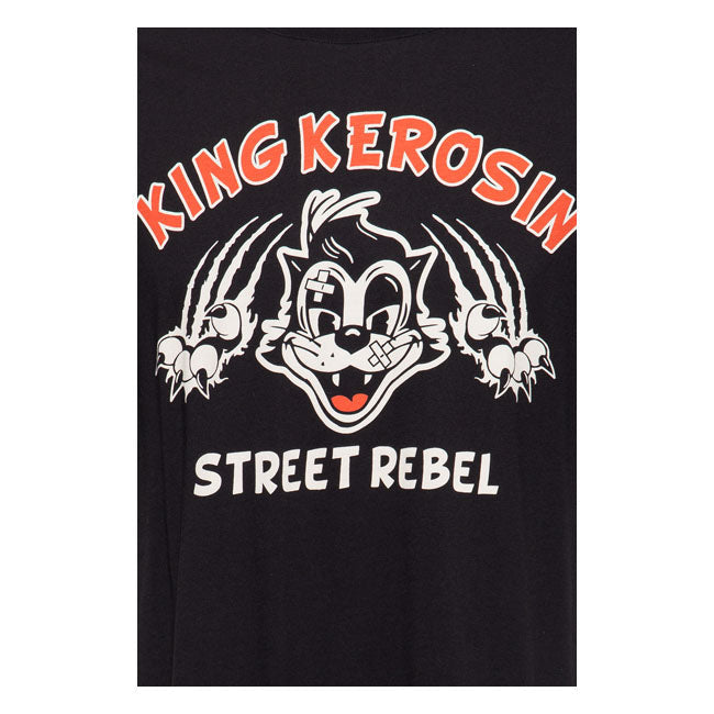 King Kerosin Street Rebel T-Shirt Black - FREE UK Shipping, FREE 365 Day Returns | Moto Central