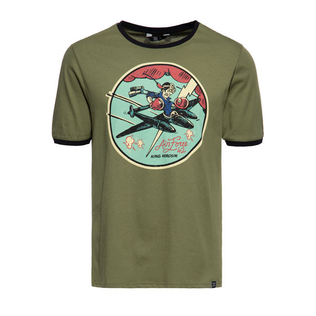 King Kerosin Airforce 42 T-Shirt - FREE UK Shipping, FREE 365 Day Returns | Moto Central