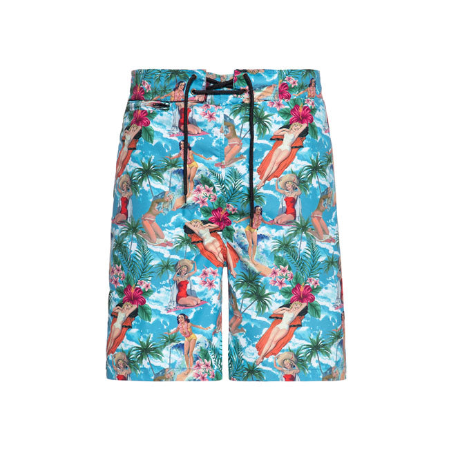 King Kerosin Aop Tropical Hawaiian Swim Shorts - FREE UK Shipping, FREE 365 Day Returns | Moto Central