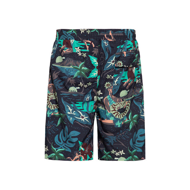 King Kerosin Aop Tropical Hulla Hou Swim Shorts - FREE UK Shipping, FREE 365 Day Returns | Moto Central