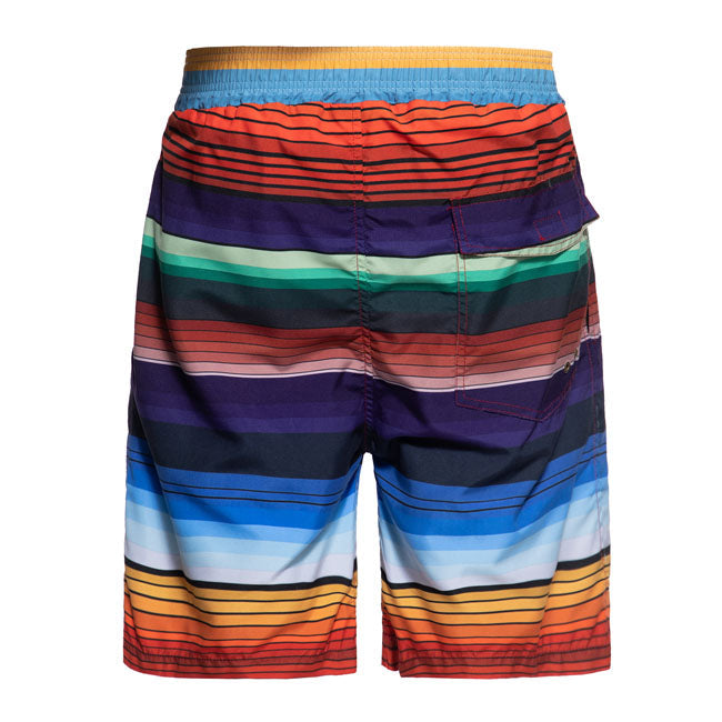 King Kerosin Aop Striped Swim Shorts - FREE UK Shipping, FREE 365 Day Returns | Moto Central