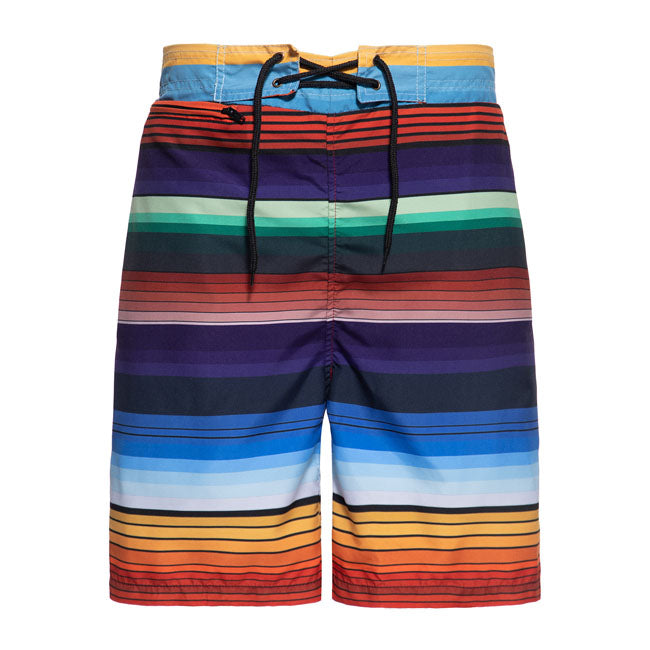 King Kerosin Aop Striped Swim Shorts - FREE UK Shipping, FREE 365 Day Returns | Moto Central