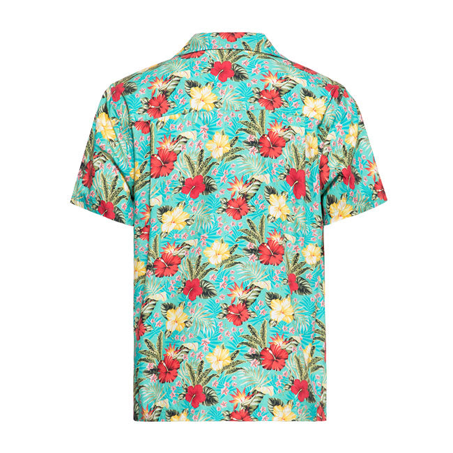 King Kerosin Aop Tropical Hawaiian Style Shirt Mint - FREE UK Shipping, FREE 365 Day Returns | Moto Central