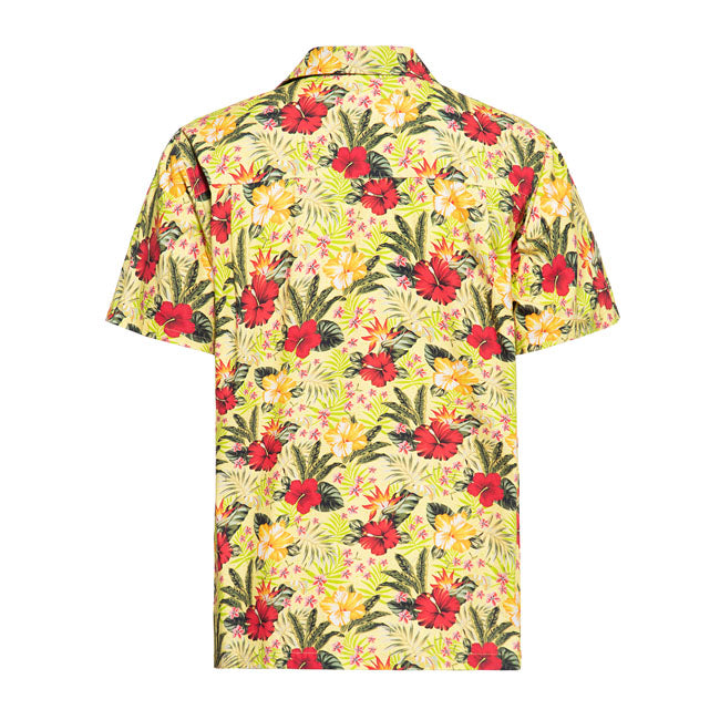 King Kerosin Aop Tropical Hawaiian Style Shirt Blazing Yellow - FREE UK Shipping, FREE 365 Day Returns | Moto Central